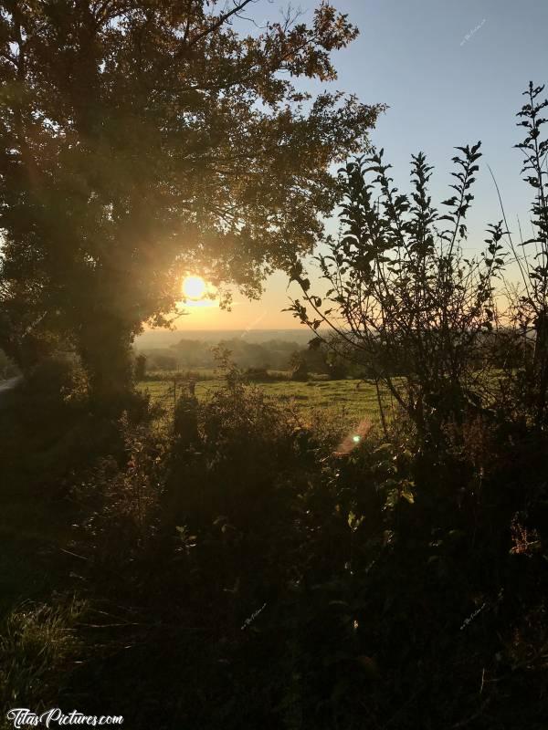 Photo Coucher de soleil : Coucher de soleil sur la Campagne du Boupère ...c, Coucher de soleil, Le Boupère, Campagne