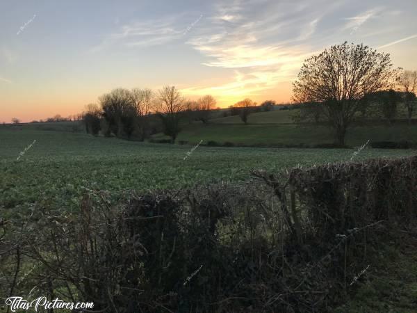 Photo Coucher de soleil : Coucher de soleil sur la campagne du Boupère ...c, Coucher de soleil, campagne