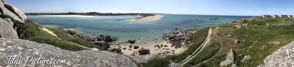 Photo La Baie du Kernic : Panoramique de la Baie du Kernic à Marée montante.c, Tita’s Pictures, Finistère, Baie du Kernic, Mer, Rochers, sable