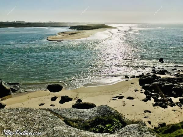 Photo La Baie du Kernic : Belle petite randonnée ensoleillée à ma plage préférée du Finistère 😍😎c, Baie du Kernic, Porsmeur, Plouescat, mer, rochers, dune