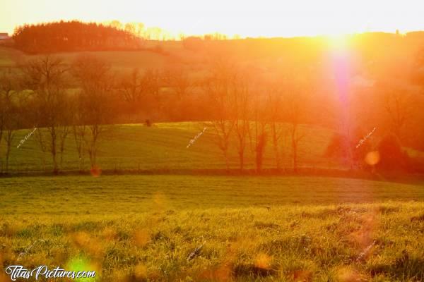 Photo Coucher de Soleil : Coucher de Soleil sur la Campagne du Boupère. J’aime beaucoup ces couleurs qui réchauffent 😍🥰c, Coucher de Soleil, Vendée, Le Boupère, Campagne, Prairie