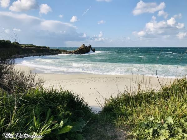 Photo Crac’h zu : La belle petite plage de Crac’h zu 😍🥰 Seuls les habitués s’y rendent, car elle n’est pas facile à trouver quand on ne connaît pas 🤗😋c, Crac’h zu, Cléder, Plage, Sable Blanc, Rochers