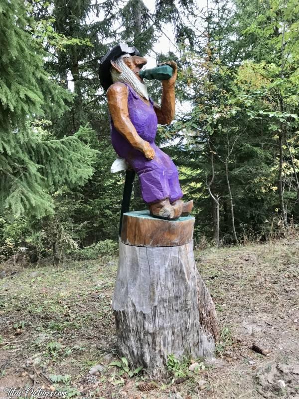 Photo Sculpture en Bois : Autre point de vue de cette belle sculpture en bois, découverte en me baladant dans la Forêt communale d’Aime, près de la Plagne 😄😍c, Sculpture en Bois, Forêt communale d’Aime