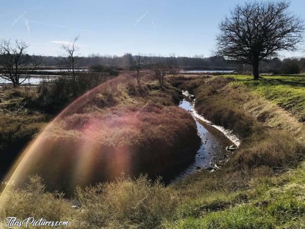 Photo Marais salants de Mesquer : Marais salants de Mesquer , pas loin de la Pointe de Merquel. C’est la 1ère fois que le soleil me fait ce genre de rayon.. J’adore .. On dirait un ange qui passe..c, Marais salants, Mesquer