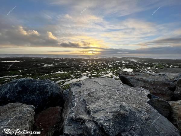 Photo Bretignolles-sur-Mer : Très beau coucher de soleil nuageux, le long de la côte de Bretignolles-sur-Mer 😍🥰😎c, Bretignolles-sur-Mer, Coucher de soleil, Mer