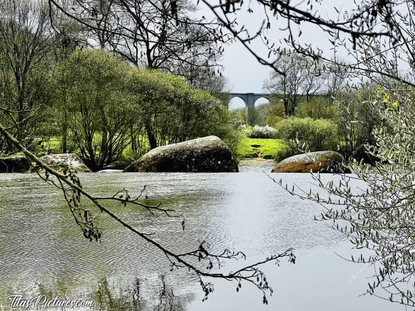 Photo Le Viaduc de Barbin : Petit jeu de cache cache entre les branches, afin d’avoir une vue sur le Viaduc de Barbin, au Parc de la Barbinière 🤭😍🥰c, Le Viaduc de Barbin, St Laurent sur Sèvre