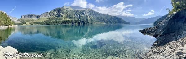 Photo Lac de Roselend : Belle vue panoramique sur le Lac de Roselend 👍🏻😍c, Lac de Roselend, Beaufortin, Savoie