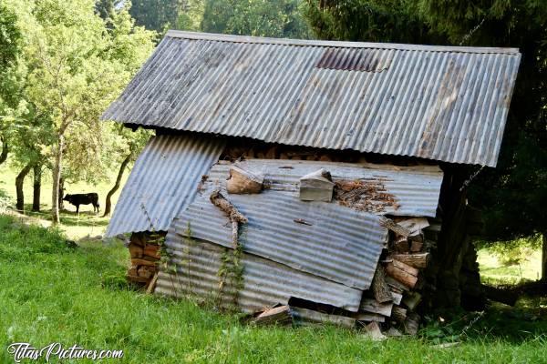 Photo Vallée de Chamonix : Abri pour le bois, fait de bric et de brac 🤭😅 Le principal, c’est que ça fasse le Taff comme on dit 😄c, Vallée de Chamonix, les Alpes
