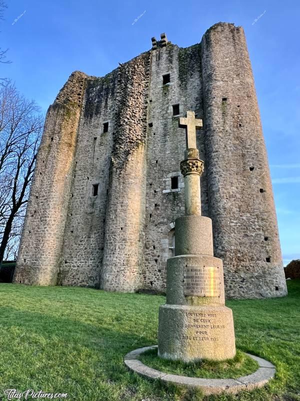 Photo Château de Pouzauges : Le donjon fut édifié au XIIème siècle sur un oppidun gaulois. Du haut de ses 27 m, il surveillait la ville et ses campagnes. Ainsi, il voyait venir ses ennemis de loins.
A l'époque romane, il était entouré d'une double enceinte, composée de 3 étages et d'une plate-forme désservie par un escalier en colimaçon.
Son occupant le plus connu fut gilles de Rais qui, grâce à son mariage avec Catherine de thouars, s'appropria le château.
Durant les guerres de vendée (1793-1794), les hommes d'une 