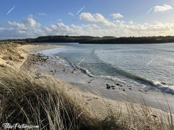 Photo L’anse du Guillec : L’anse du Guillec à marée haute. La dune a tellement été grignotée à cet endroit, qu’il y a maintenant des galets qui apparaissent 😥c, Tita’s Pictures, L’anse du Guillec, randonnée 