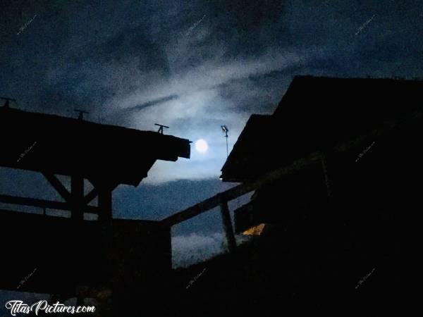 Photo Pleine Lune : Belle nuit de pleine lune aux Coches à Bellentre, vue du Chalet.c, Pleine Lune, Les Coches, Bellentre