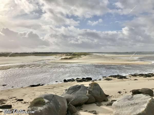 Photo La Baie du Kernic : La Baie du Kernic avec vue sur la Dune..c, La Baie du Kernic, Plage, Sable blanc, Rochers