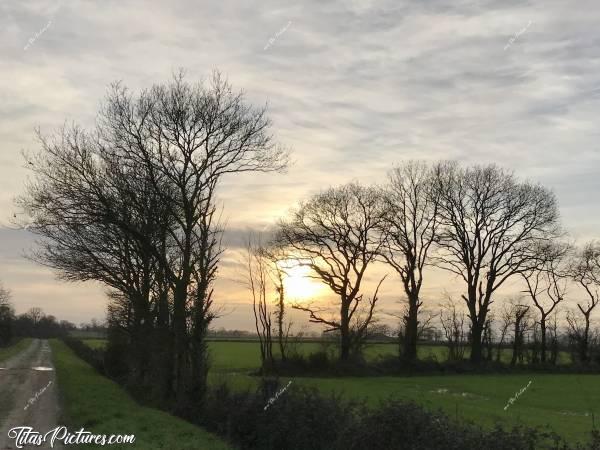 Photo Saint-Etienne-du-Bois : Coucher de soleil sur la campagne de Saint-Etienne-du-Bois.c, Saint-Etienne-du-Bois, Coucher de soleil