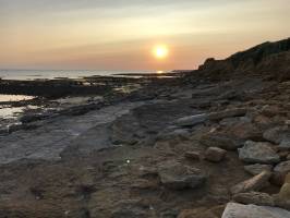 La Plage du Veillon : Plage, Rochers, Coucher du soleil, Mer