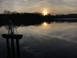 La Bretèche : La Bretèche, les Epesses, Coucher de soleil, Lac, Arbres