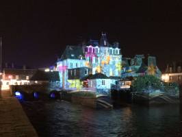 Landerneau by Night : Landerneau, Pont, Rivière, l’Elorn