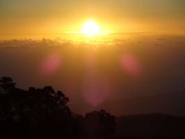 Coucher de soleil sur la mer : Île de la Réunion, coucher de soleil, mer, nuages