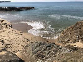 Pointe de Merquel : Mer, Rochers, sable, vague