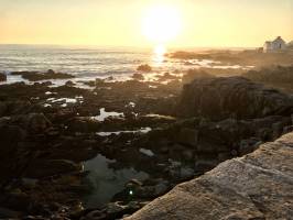 Batz-sur-Mer : Batz-sur-Mer, mer, Rochers, Coucher de soleil