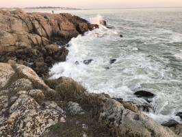 Batz-sur-Mer : Batz-sur-Mer, mer, Rochers, Coucher de soleil