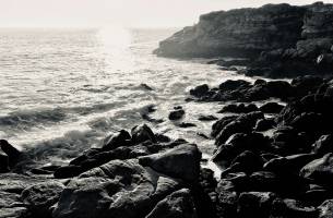 Batz-sur-Mer : Batz-sur-Mer, mer, Rochers, Coucher de soleil