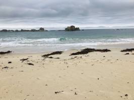 Plage des Amiets : Cléder, Plage, Mer, sable, rochers, Goëmon