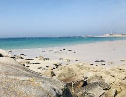 Pors-Guen : Mer, Sable, Rochers, Bateaux, Plage