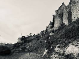 Le Château de Bressuire : Bressuire, Château, Noir et Blanc