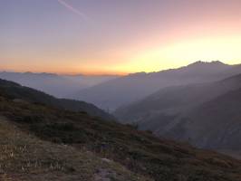 Le Col Petit-Saint-Bernard : Col Petit-Saint-Bernard, Coucher de soleil