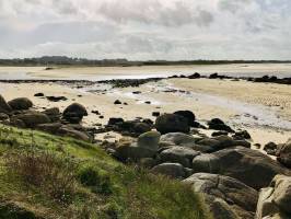 La Baie du Kernic : La Baie du Kernic, Plage, Sable blanc, Rochers