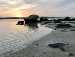 La Baie du Kernic : Baie du Kernic, Coucher de soleil, Mer, Dunes, Rochers