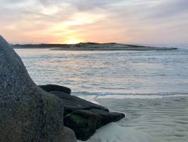 La Baie du Kernic : Baie du Kernic, Coucher de soleil, Mer, Dunes, Rochers