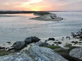 La Baie du Kernic : Baie du Kernic, Coucher de soleil, Mer, Dunes, Rochers