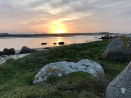 La Baie du Kernic : Baie du Kernic, Coucher de soleil, Mer, Dunes, Rochers