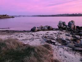 La Baie du Kernic : Baie du Kernic, Coucher de soleil, Mer, Dunes, Rochers