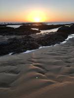 Plage de Sauveterre : Plage de Sauveterre, Olonne-sur-Mer, Coucher de soleil, Mer, Rochers, Sable