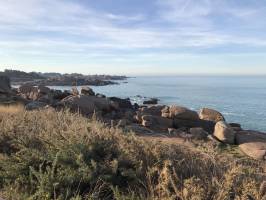 La cote de Granit rose : Granit rose, Rochers, mer