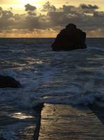 Saint-Gilles-Croix-de-Vie : Saint-Gilles-Croix-de-Vie, Coucher de soleil, Mer, Rochers