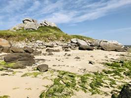 La Baie du Kernic : Baie du Kernic, Porsguen, sable, Rochers