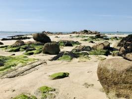 La Baie du Kernic : Baie du Kernic, Porsguen, sable, Rochers