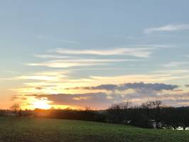 Coucher de soleil : Retenue de Rochereau, Coucher de soleil