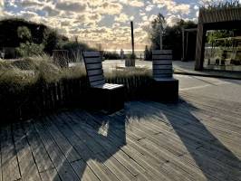 La Plage du Veillon : Plage du Veillon, chaises publics