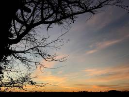 Coucher de soleil : Coucher de soleil, campagne