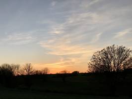 Coucher de soleil : Coucher de soleil, campagne