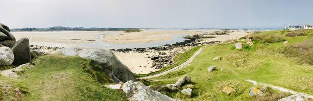 La Baie du Kernic : Baie du Kernic, Porsmeur, Rochers, Dunes, mer, sable blanc