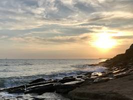 Plage du Veillon : Plage du Veillon, rochers, mer