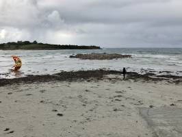 Le Dossen : Plage du Dossen, Santec, Île de Siec, Kitesurf