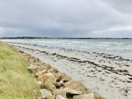 Le Dossen : Plage du Dossen, Santec, Dune, Mer, Sable, Goëmon