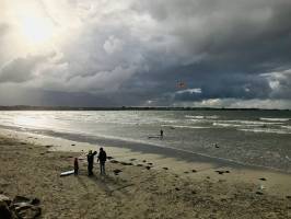 Le Dossen : Plage du Dossen, Santec, Mer, Sable