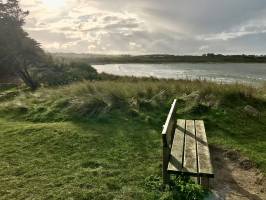 Plougoulm : Plougoulm, mer, dune, banc